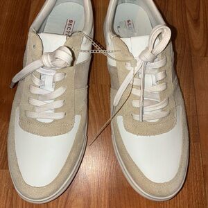 Beige and White Men's Sneakers